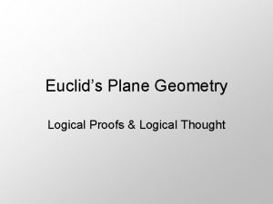 Plane geometry proofs Plane geometry proofs