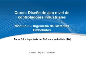 Curso Diseo de alto nivel de controladores industriales