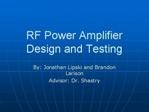 Power amplifier ads