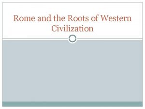 Roman contributions to western civilization