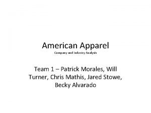 American apparel target market