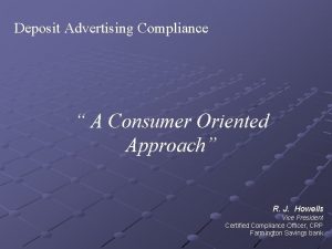 Consumer oriented advertising