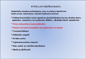 Potilaan identifiointi