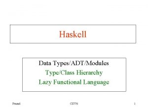 Haskell class hierarchy Haskell class hierarchy
