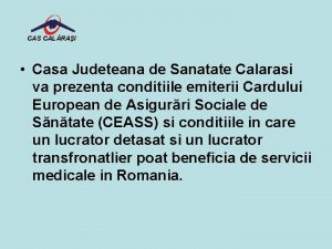 Card european de sanatate calarasi Card european de sanatate calarasi