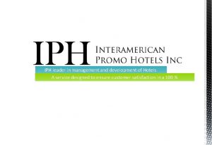 Iph accommodation promo