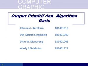 Apa yang dimaksud dengan algoritma primitif garis