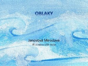 Janovov Miroslava Z Ul mieru 1235 Byta Obsah