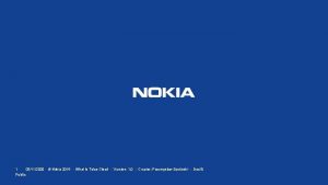 1 03112020 Public Nokia 2015 What Is Telco