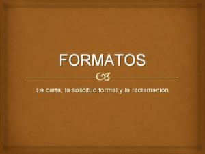 Carta formal formato