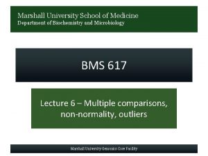 Marshall University School of Medicine Department of Biochemistry