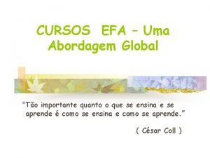 Pra efa exemplos