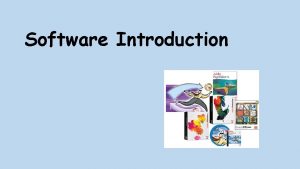 Main software categories