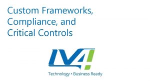 Critical security controls framework