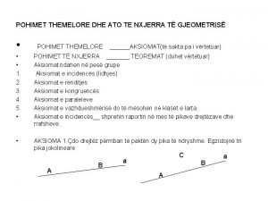 Aksiomat dhe teoremat