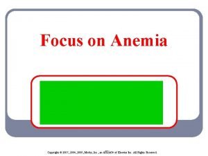 Nursing management of anemia