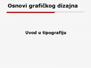 Specifikacija tipografije