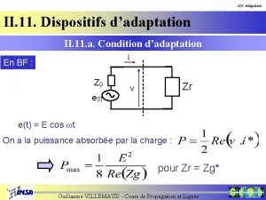 232 Adaptation II 11 Dispositifs dadaptation II 11