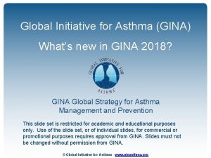 Gina guidelines for asthma