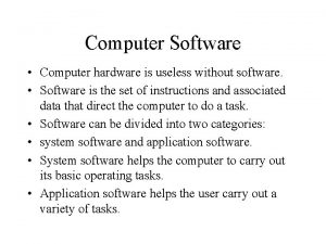 A computer without software is A computer without software is