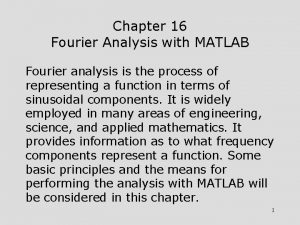 Matlab fourier analysis