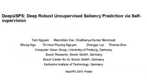 Deep USPS Deep Robust Unsupervised Saliency Prediction via