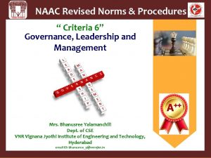 Naac criteria 6 new format