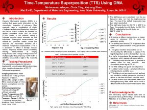 TimeTemperature Superposition TTS Using DMA Mohammed Alzayer Chris