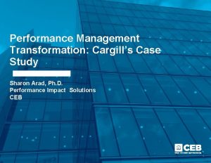 Cargill everyday performance management