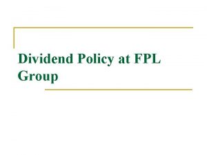Fpl stock dividend