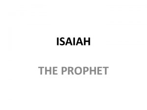 Isaiah