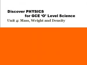 Discover PHYSICS for GCE O Level Science Unit