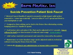 New Suicide Prevention Patient Sink Faucet Metered Faucet