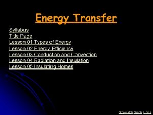 Energy title page