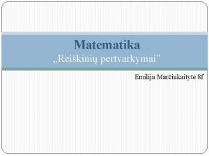 Matematika 2 klasei daugyba