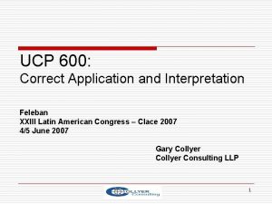Ucp 600 article 19