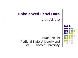 Unbalanced panel data stata