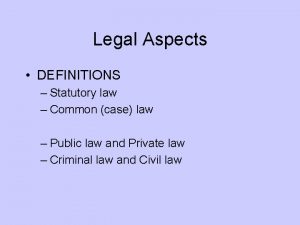 Legal aspects definition Legal aspects definition