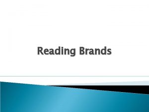 Reading a brand