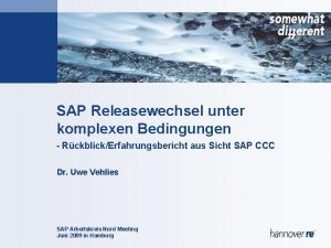 SAP Releasewechsel unter komplexen Bedingungen RckblickErfahrungsbericht aus Sicht