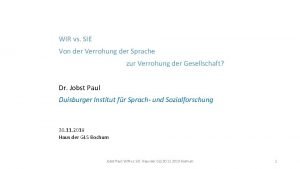 Verrohung der sprache