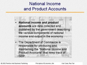 The national income and product accounts