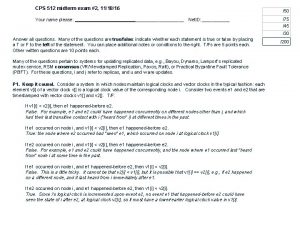 CPS 512 midterm exam 2 111816 Your name