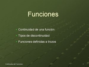 Tipos de discontinuidad