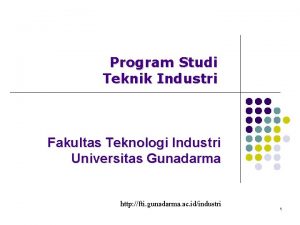 Mata kuliah teknik industri Mata kuliah teknik industri