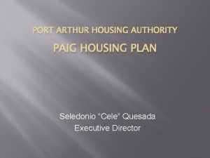 Port arthur housing
