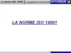 Exemple d'analyse environnementale iso 14001 version 2015