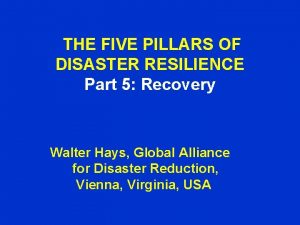 What are the 5 pillars of resilience?