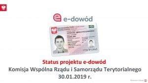 Status projektu edowd Komisja Wsplna Rzdu i Samorzdu