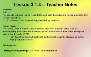 Lesson 3 1 4 Teacher Notes Standard 6